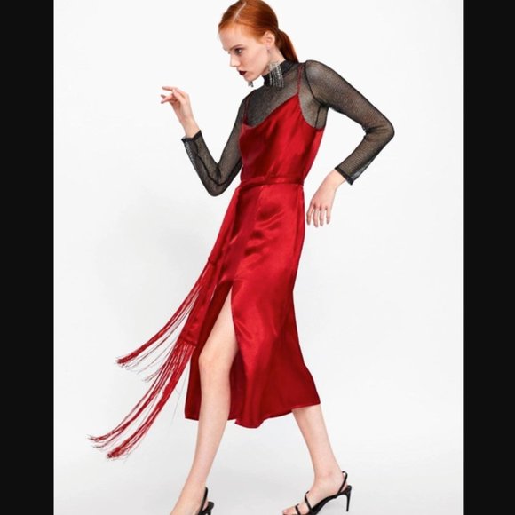 ZARA | Satin Dress - Picture 2 of 6